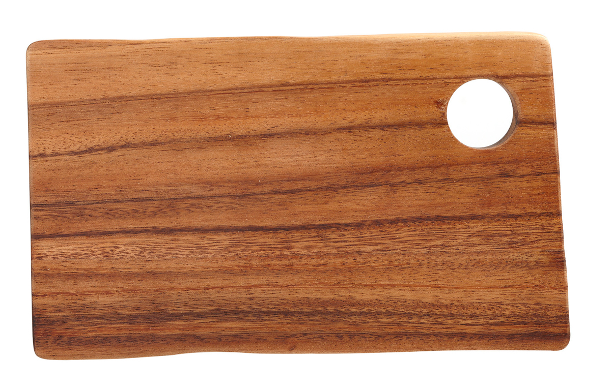 Holzbrett rechteckig mit Loch 24x14x2cm - Holz