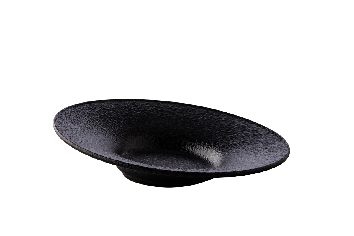 Angled plate black 26 cm