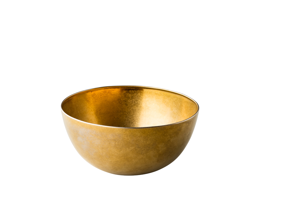 Schale 20x9cm (gold), 1,75L - Vintage Edelstahl