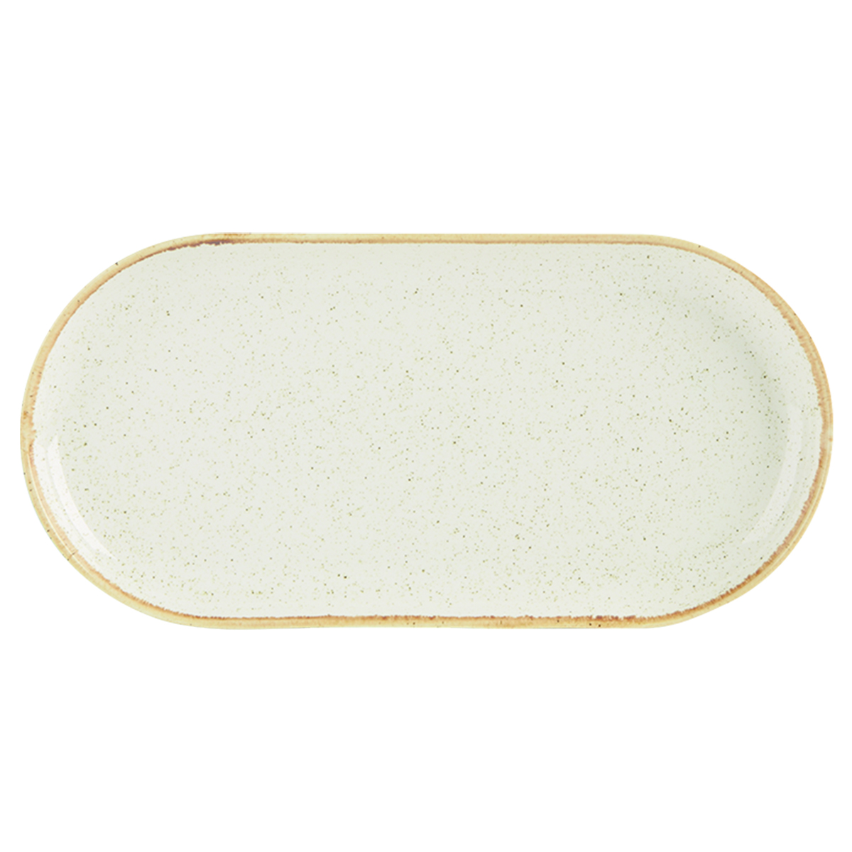 Teller oval schmal 30x15cm - Oatmeal