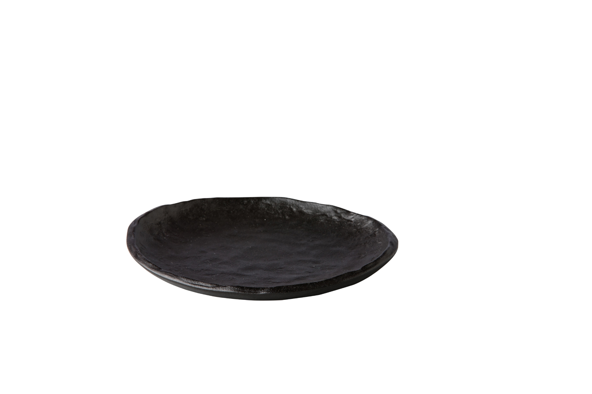 Teller flach schwarz 16cm - Oyster