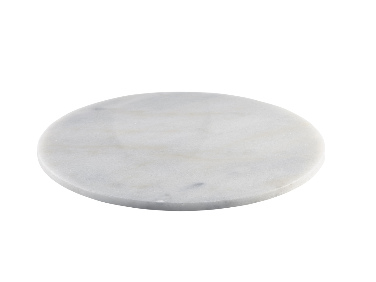 Servierplatte rund weiß 33cm - Marmor/Buffet