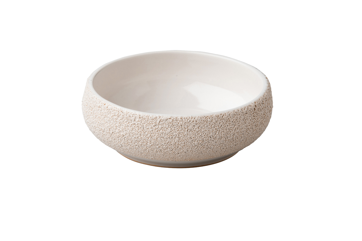 Curved bowl Vulcanic white 13,5 x 5 cm