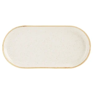 Teller oval schmal 30x15cm - Oatmeal