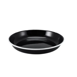 Teller tief coupe schwz/weiß 20 cm - Emaille