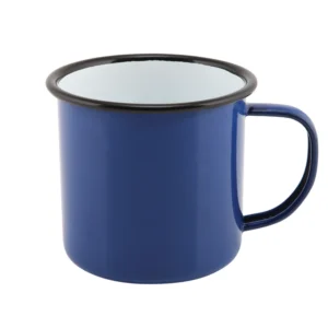 Becher blau/schwz 9x8cm 360ml - Emaille