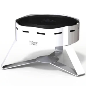 EcoServe rund - pulverbeschichtet weiß - klein 30x21 cm