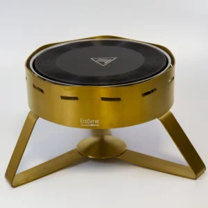 EcoServe rund - PVD gold - groß 37x25 cm