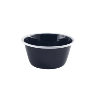 Schale konisch schwz/weiß 12x6cm 500ml - Emaille
