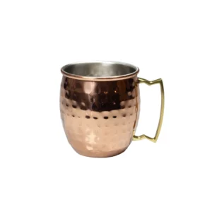 Becher gehämmert 8,5x9cm 400ml kupfer