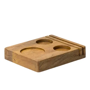 Menükartenst. eiche m. 3 Aussp. 18,5x15cm - Menük