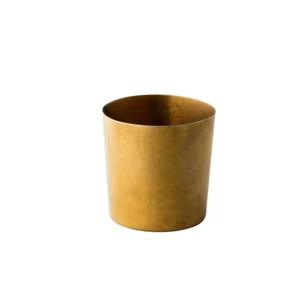 Servierbecher glatt gold 8,5x8,5cm - Vintage Edelstahl