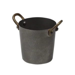 Vintage st/st serving cup 8.5 x 8.5 x 8.5 cm