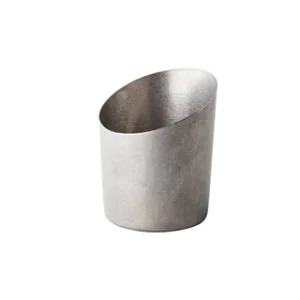 Servierbecher glatt 9,5x11,5cm - Vintage Edelstahl