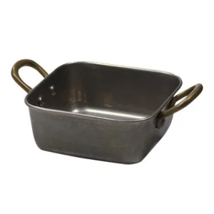 Vintage st/st square Dish 11.5 x 11.5 x 4.75 cm