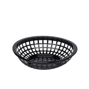 Servierkorb rund 19,7cm (schwarz) - Fastfood