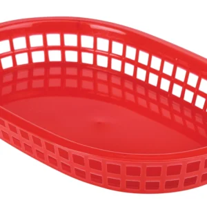 Servierkorb abger. rot 26,7x17cm - Fastfood