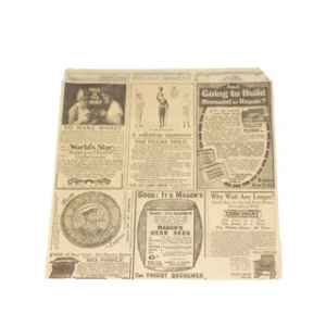 Wachspapier Snacktasche 18x17 cm Zeitung-1000 Stk.