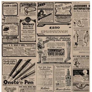 Wachspapier 'Zeitung' (weiß) 34 x 28 cm 1000 Stk.