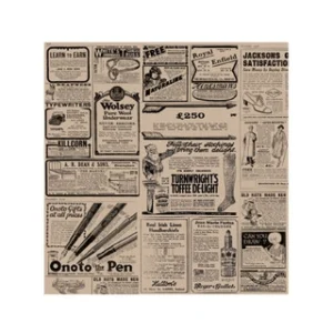 Wachspapier "Zeitung" braun 34x28cm 500Blatt