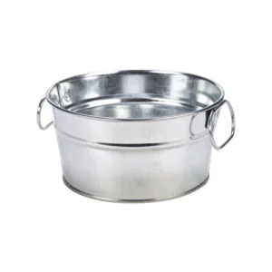 Servierschale rund m.Gr. 15x8cm - Galvanisiert