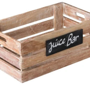 Kiste Mangoholz mit bes. Tafel 50x30x20cm-Buffet