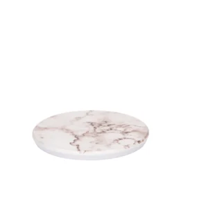 Servierplatte rund Marmor 18 cm weiss
