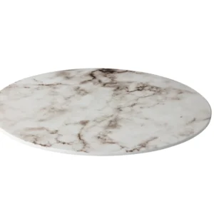 Buffetplatte rund Marmorop. weiß 33x2cm- Melam
