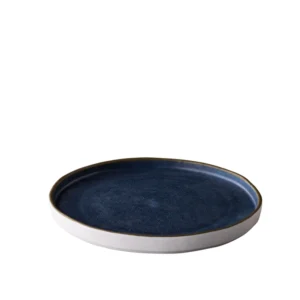 Teller flach mit erh. Rand 21cm (dunkelblau)