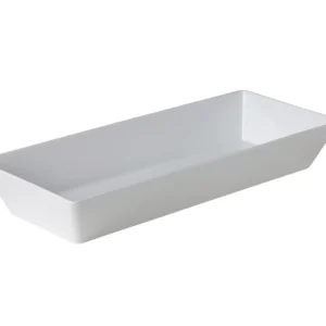 Schale recht. schmal weiß 50x20x7,5cm-Melamin