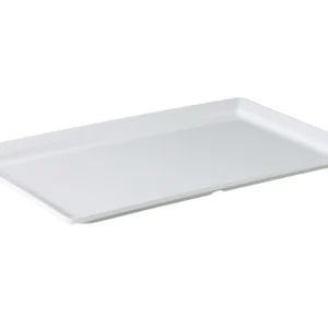 Servierpl. m. schm. Rand GN 1/1 weiß 3cm - Melamin