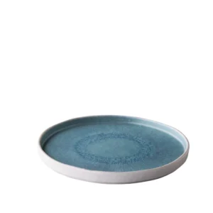 Teller flach mit erh. Rand 21cm (hellblau)