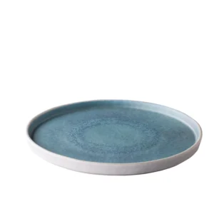 Teller flach mit erh. Rand 27cm (hellblau)