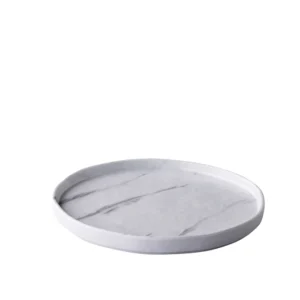 Teller flach mit erh. Rand 21cm (marmor)