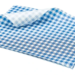 Wachspapier blau kariert 25x20cm 1000Stk.