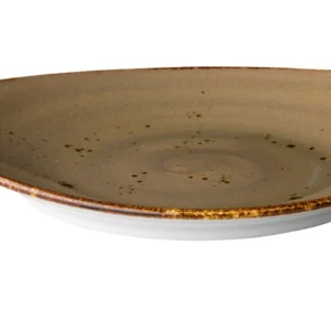 Teller oval reaktiv 21,5x19cm - Sand