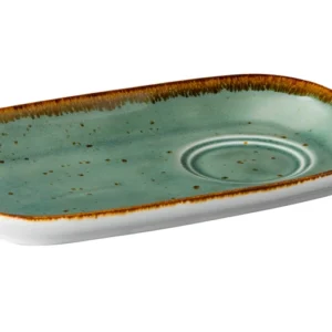 Kombi-Untertasse eckig reaktiv blau 25x15cm - Aqua