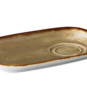 Kombi-Untertasse eckig reaktiv sand 25x15cm - Sand