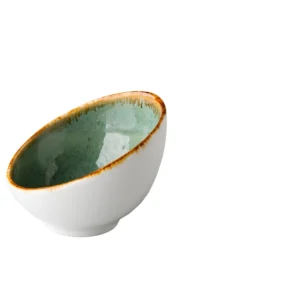 Schale schräg reaktiv blau 12x4/9cm - Aqua