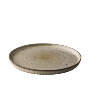 Teller rund mit erhöhtem Rand 26,5cm- Stonewhite