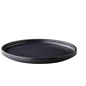 Teller mit erhöhtem Rand stapelbar schwarz 25,4x3 cm - ShApes