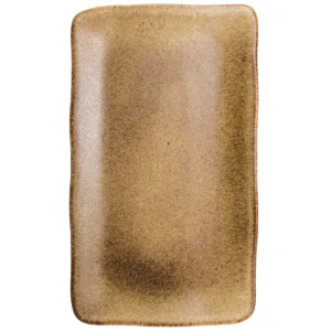 Teller rechteckig 35x21cm- Stonebrown