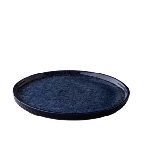 Teller rund mit erhöhtem Rand 26,5cm- Stoneblue