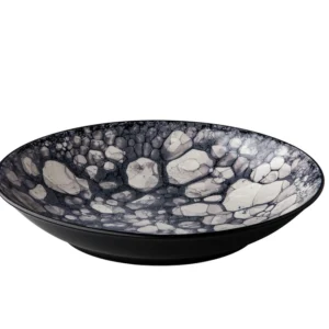 Teller tief coupe schwarz 25,5cm - Bubbles
