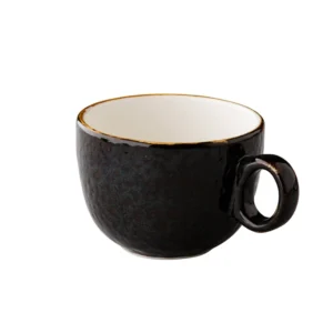 Kaffeetasse stapelbar (braun) 10 x 7,5 cm, 350ml - Jersey