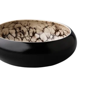 Deep bowl Bubble black satin 19 x 6,5 cm
