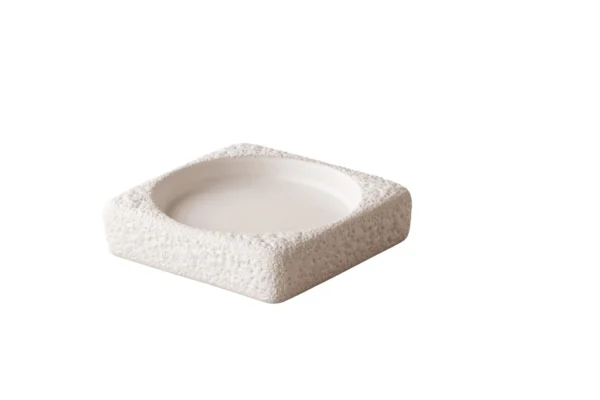Squared dipper vulcanic white 8 cm