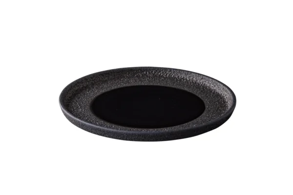 Plate flat vulcano black 22 cm