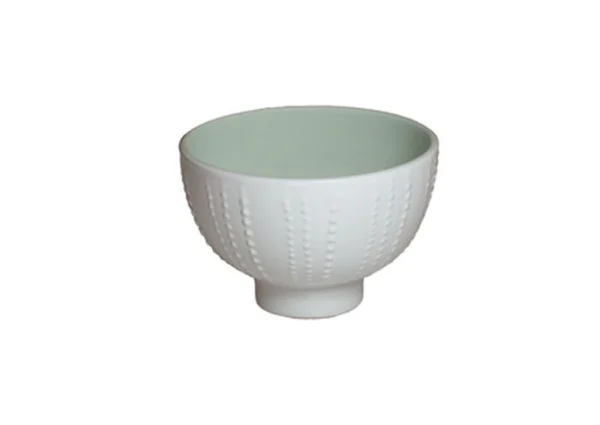 Schale auf Fuß grün/weiss 12x7,7cm 400ml