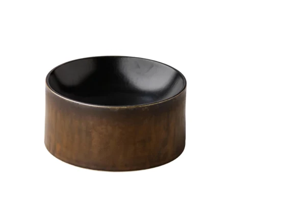 Tower plate black satin / gold 16 x 7,8 cm